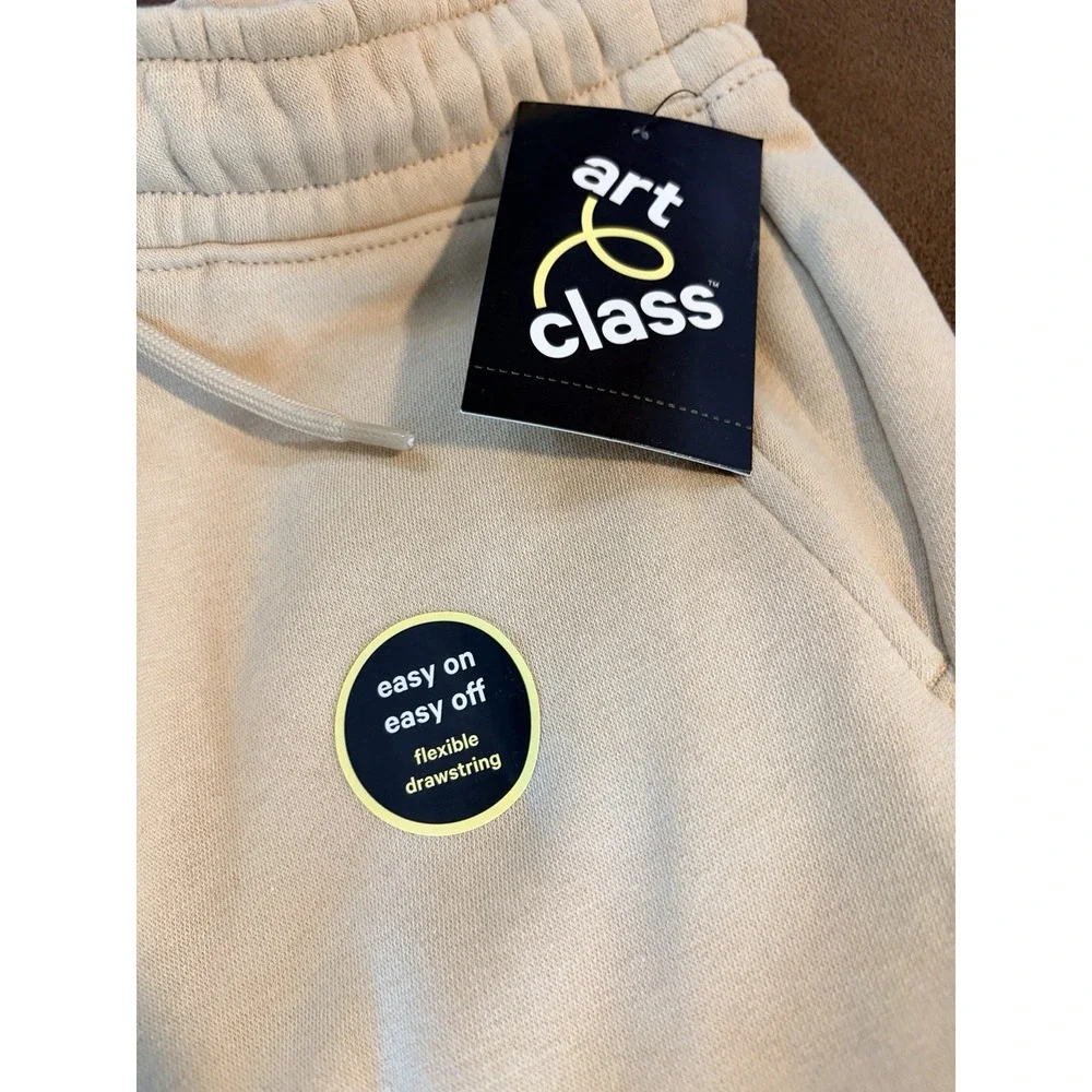 Art Class Easy On and Off Sweatpants W Pockets - Tan - XS (4/5)